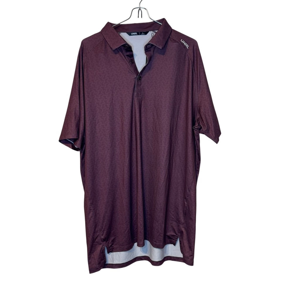UNRL Mens Shirt Athletic Fit Solace Polo Rose Sporty Golf Short Sleeve Large NWT